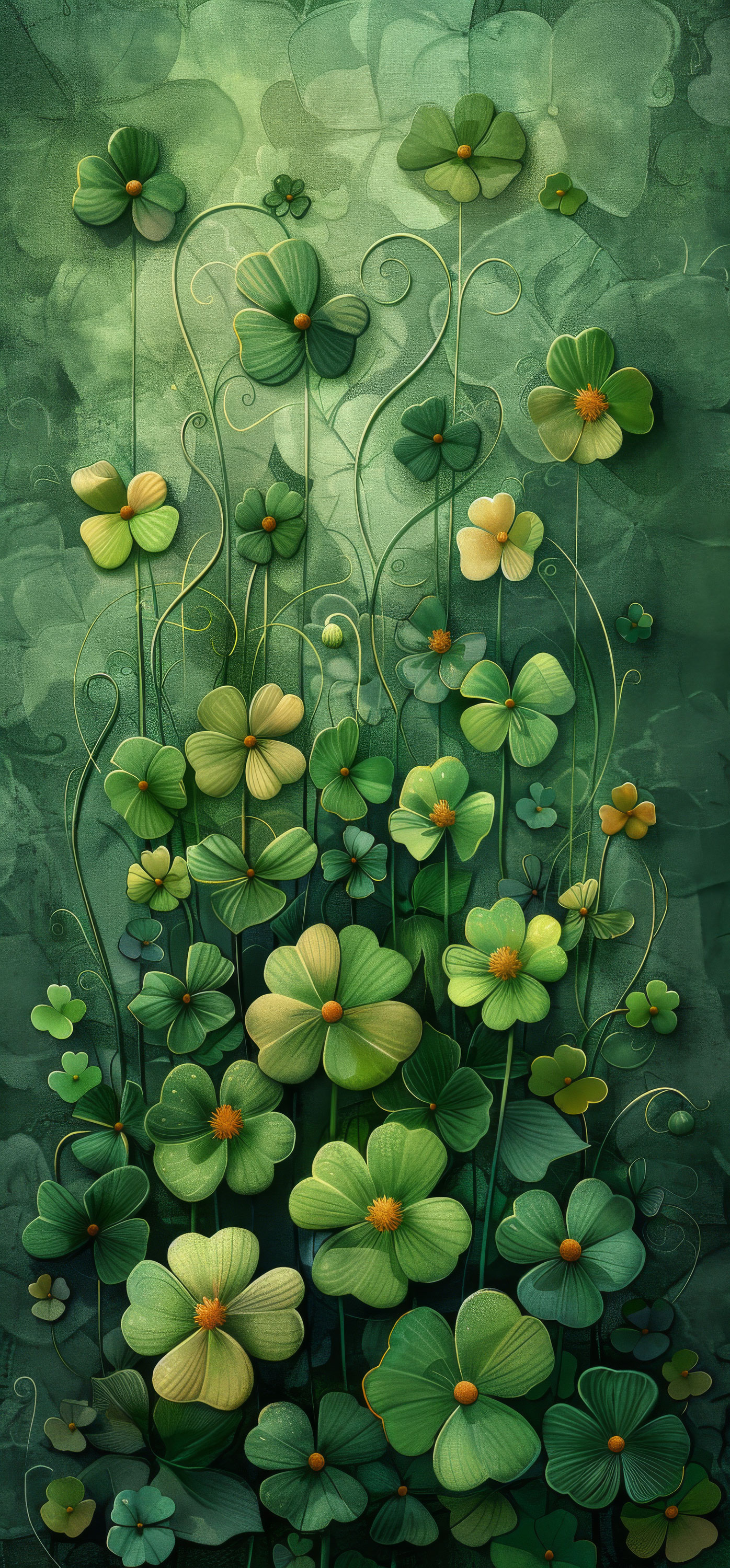 Preview for Green-floral-pattern-st-patricks-background-16420