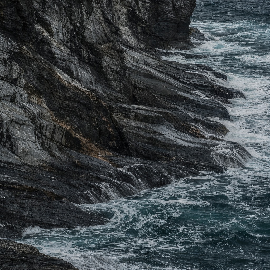 Preview for Storm Gray Coastal Cliffs Background