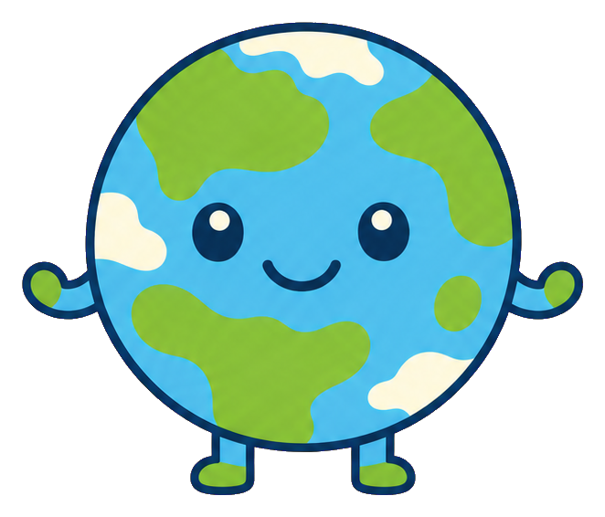 Preview for Smiling Earth Cartoon Sticker