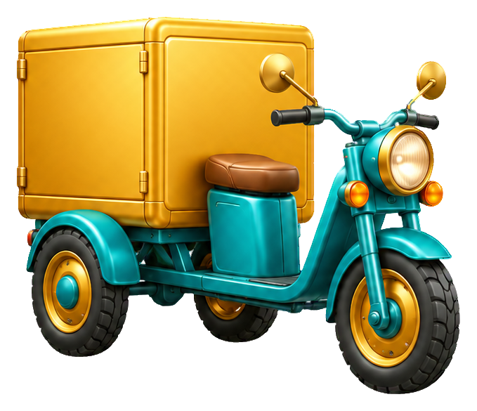 Preview for 3d Tiny Vehicles Delivery Tricycle