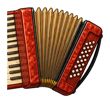 Preview for Accordion Sticker Graphic For Music Designs