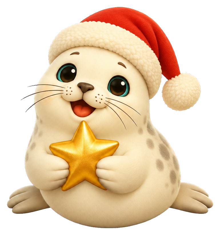 Preview for Christmas Seal Holding A Star