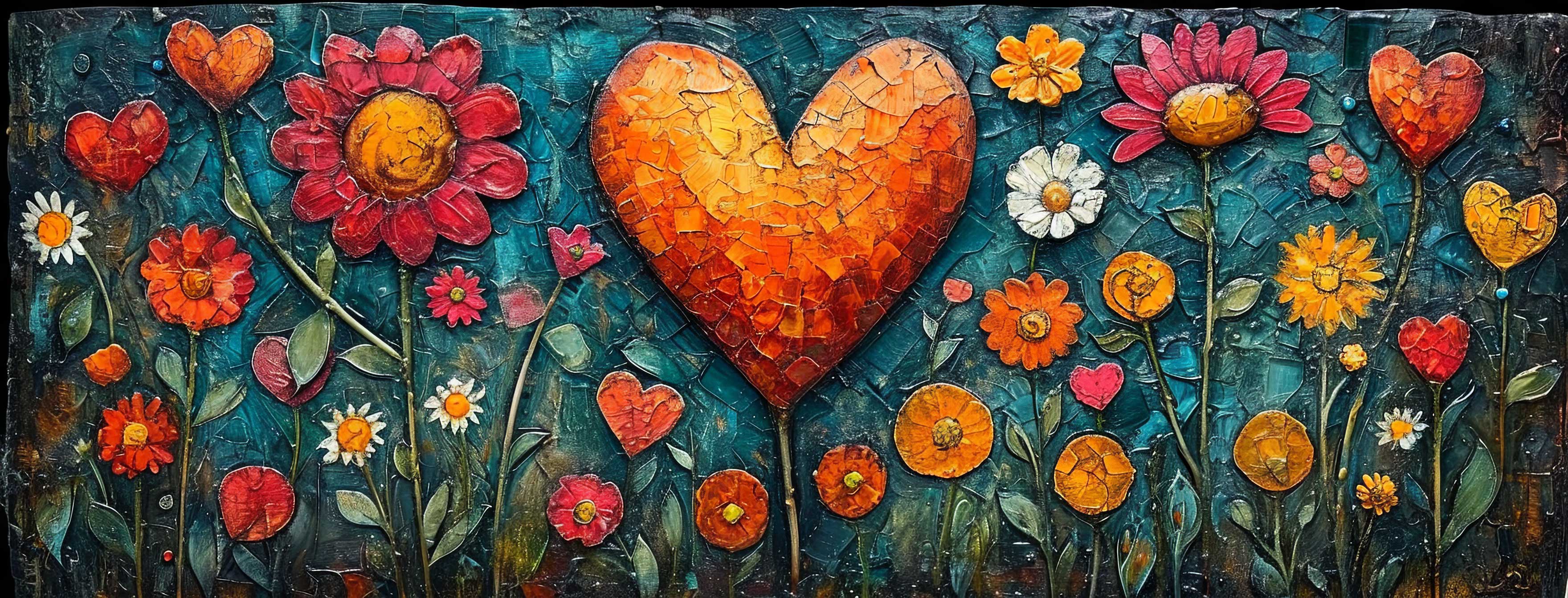 Preview for Floral-heart-art-heart-cover-background-07721