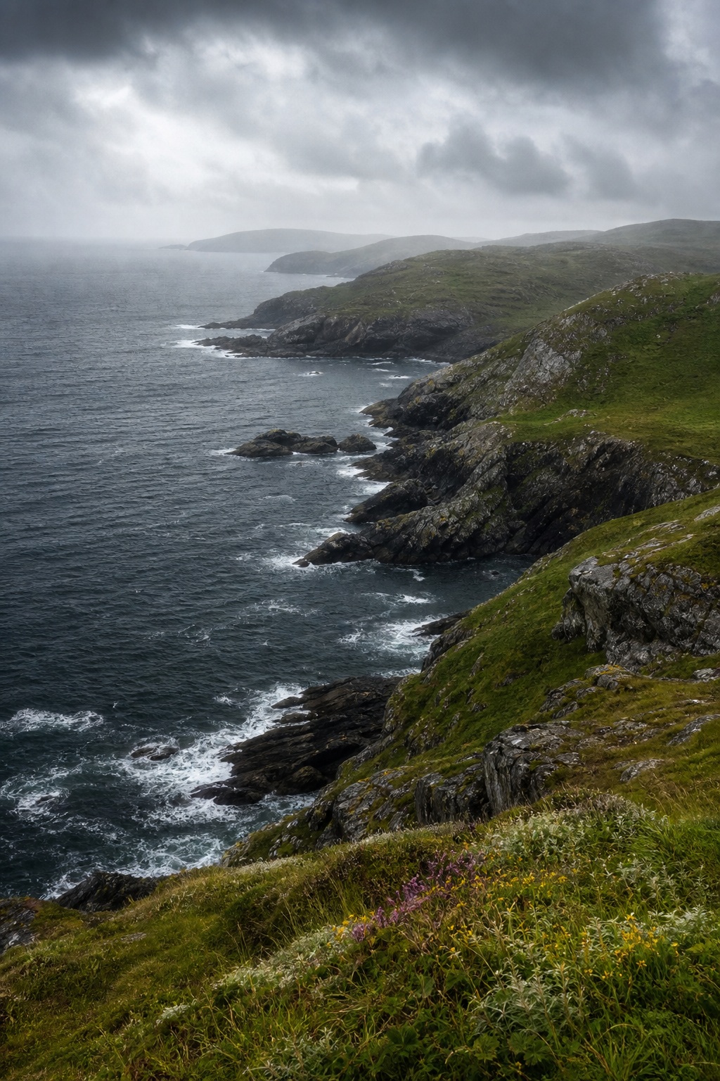 Preview for Rainy Light Coastal Headland Background