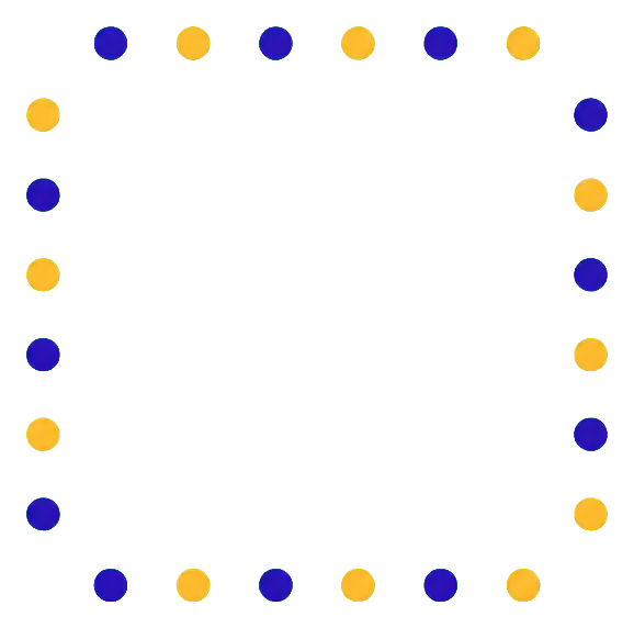 Preview for Dotted Perimeter Square Sticker