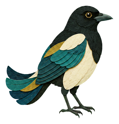Preview for Papercut Woodland Birds Magpie