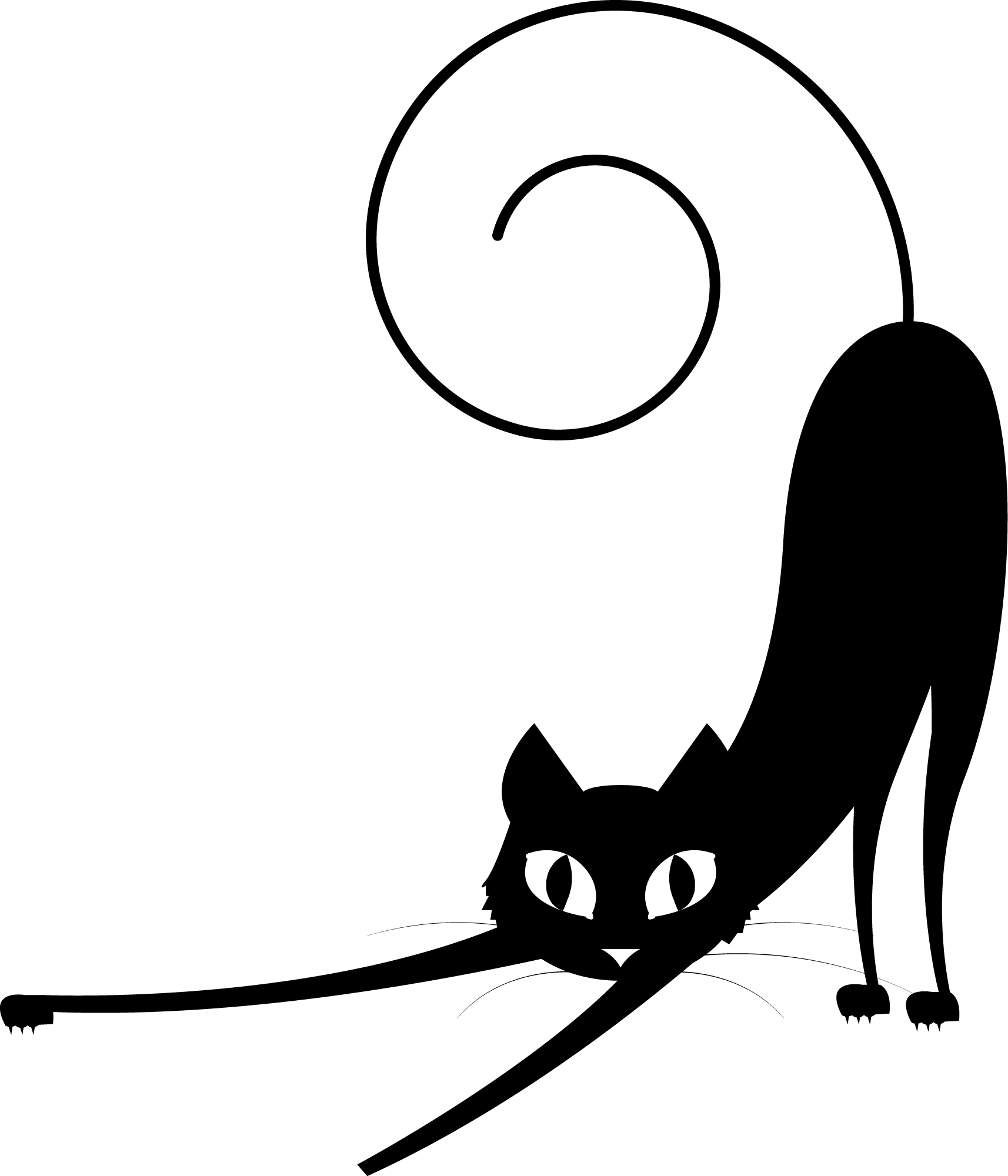 Preview for Black-cat-silhouette-stretch-sticker-1f1ef