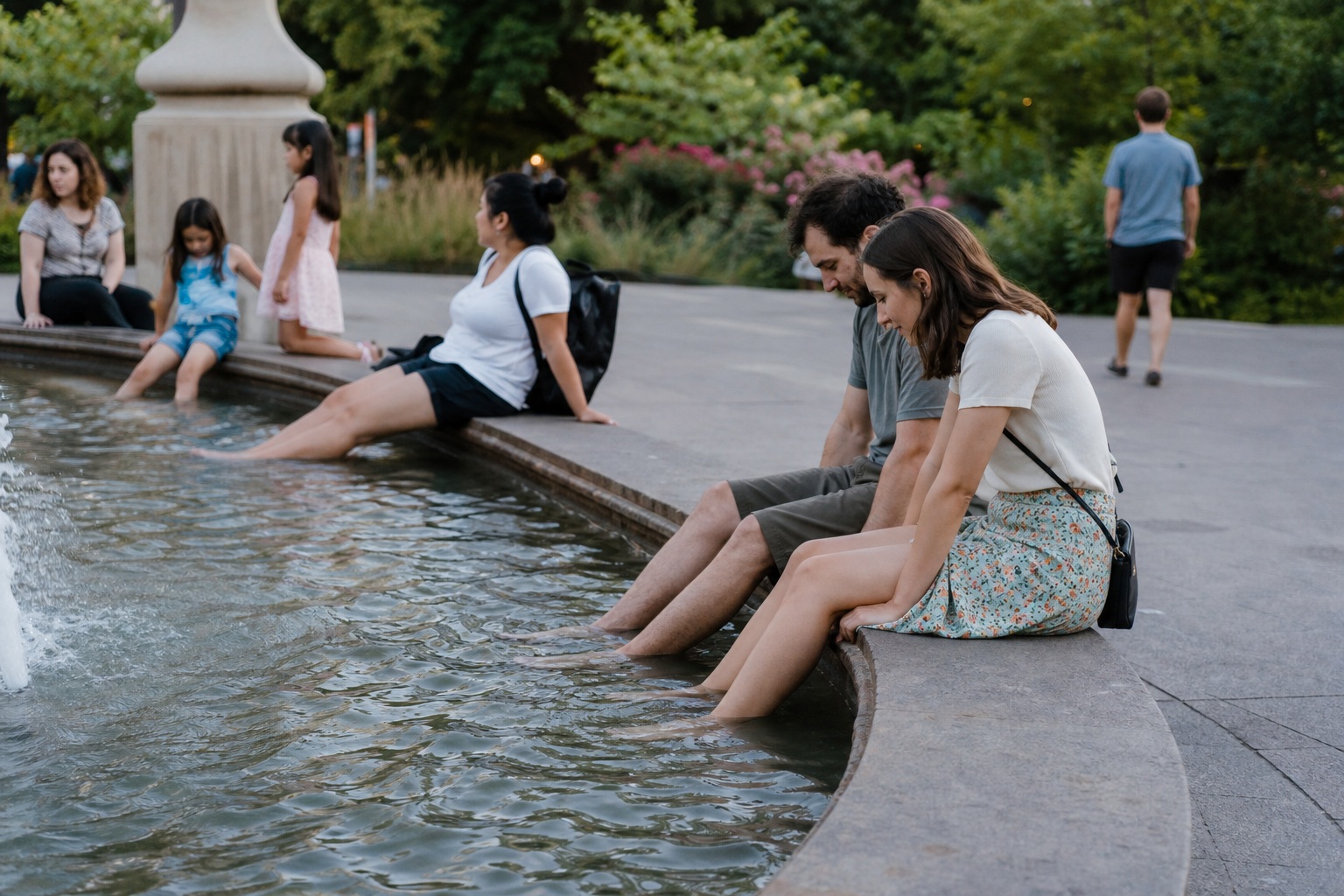 Preview for Public Park Fountain Background
