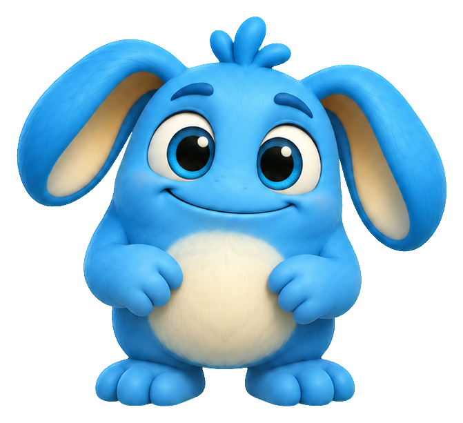 Preview for 3d Friendly Monsters Blue Ear Monster