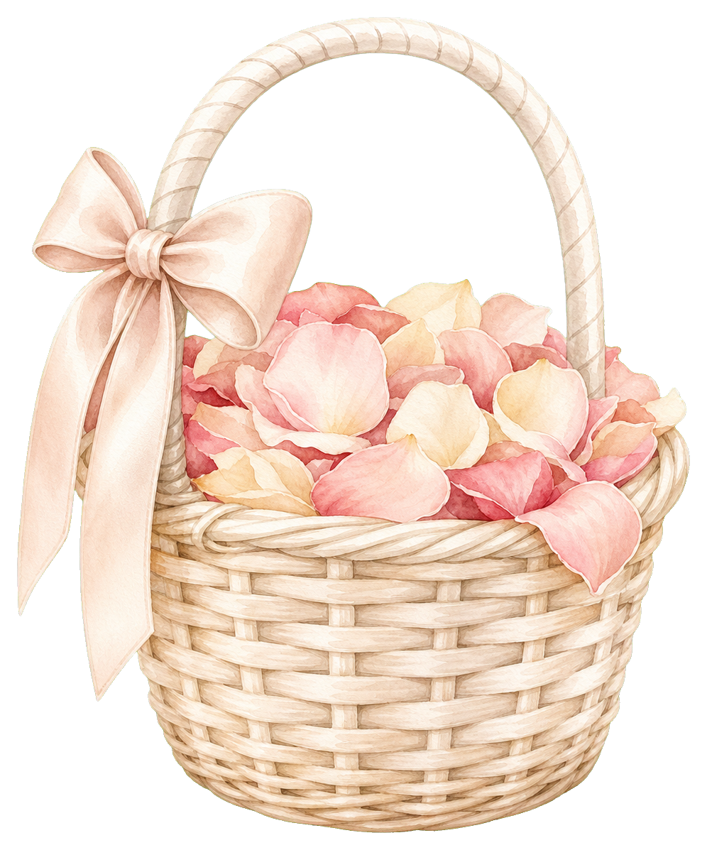 Preview for Flower Petals Basket Sticker