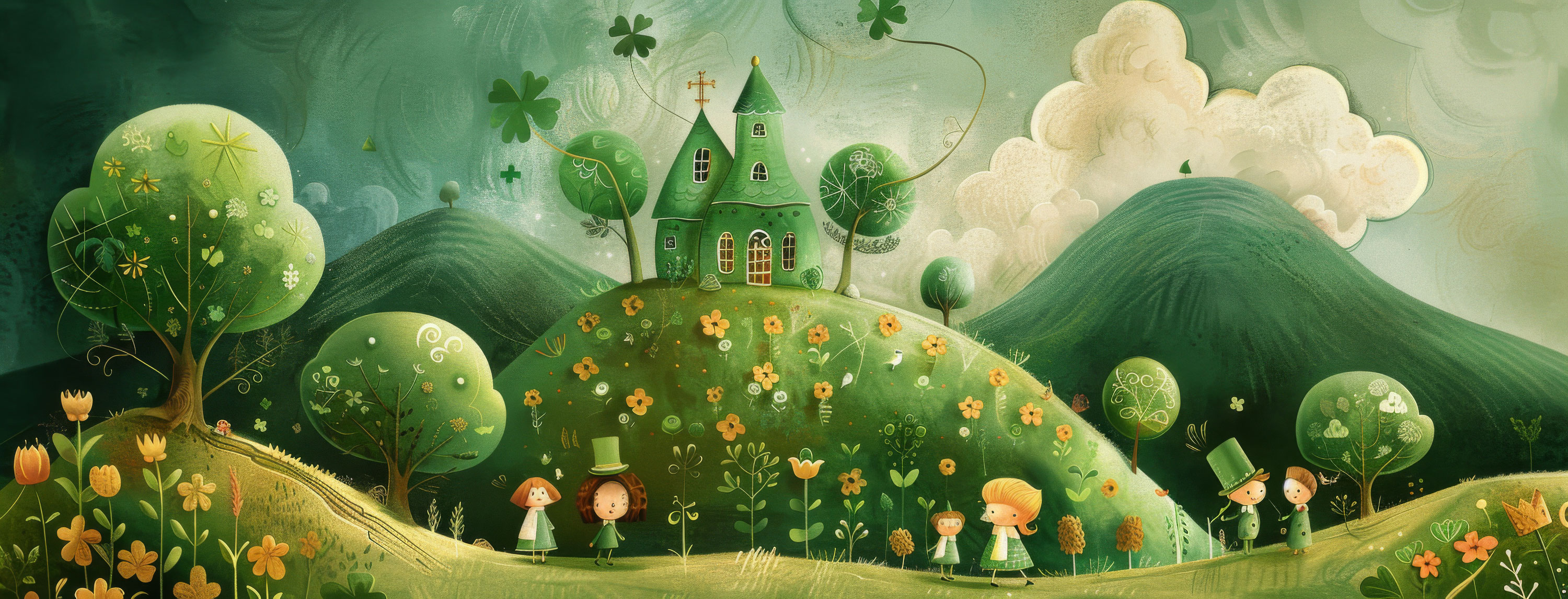 Preview for Whimsical-landscape-art-template-st-patricks-background-b8c8b