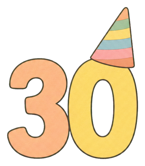 Preview for 30 Pastel Party Hat Number Sticker