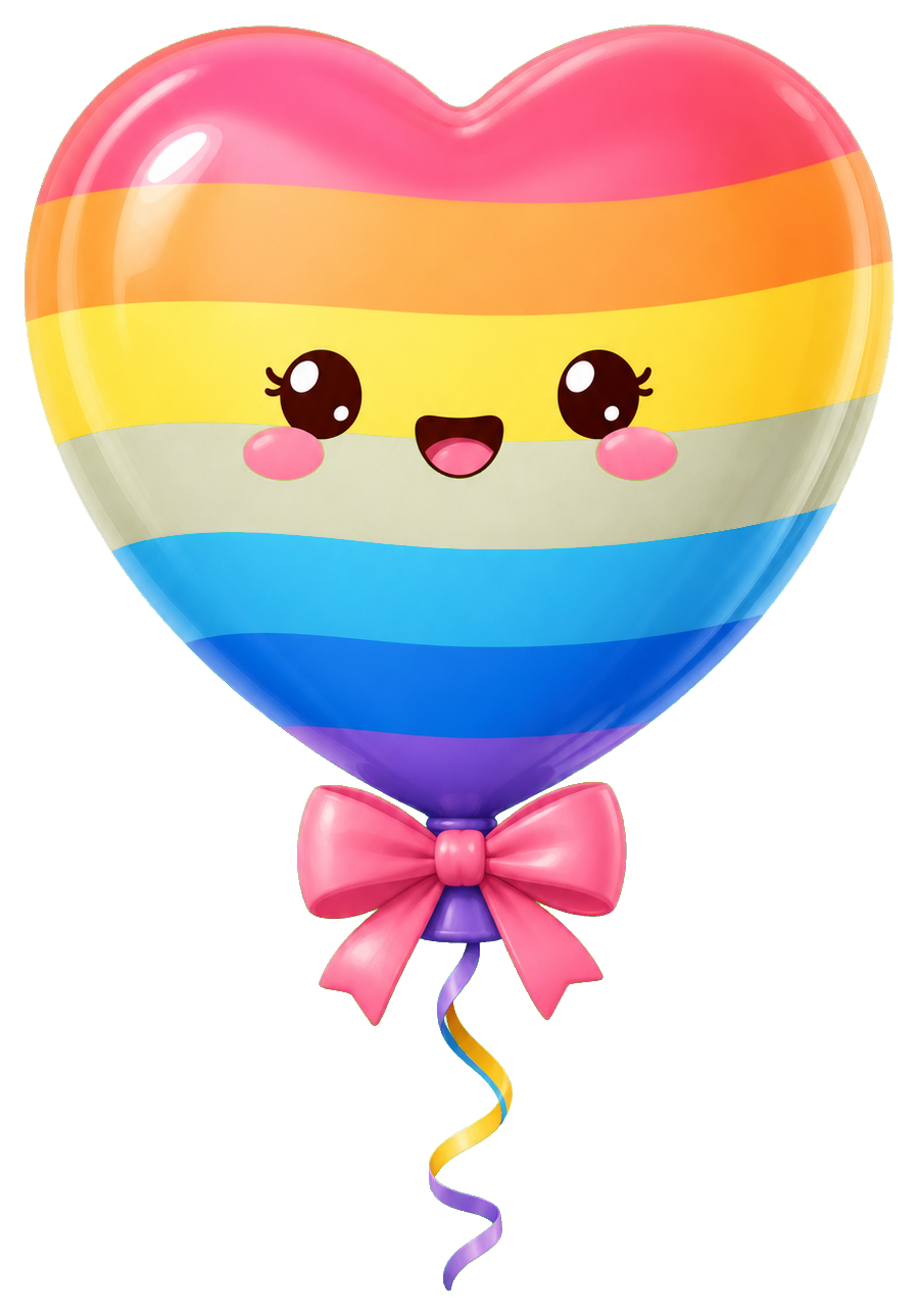 Preview for Rainbow Balloon Sticker Graphic
