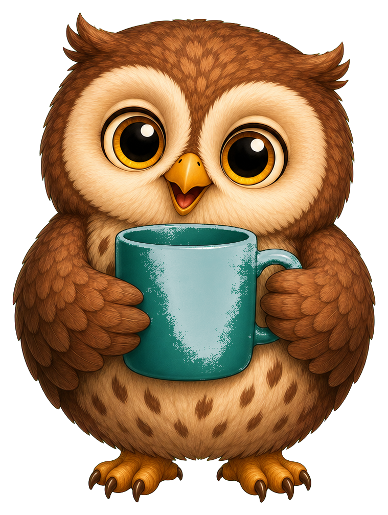 Preview for Mug Owl Sticker For Photos And Designs