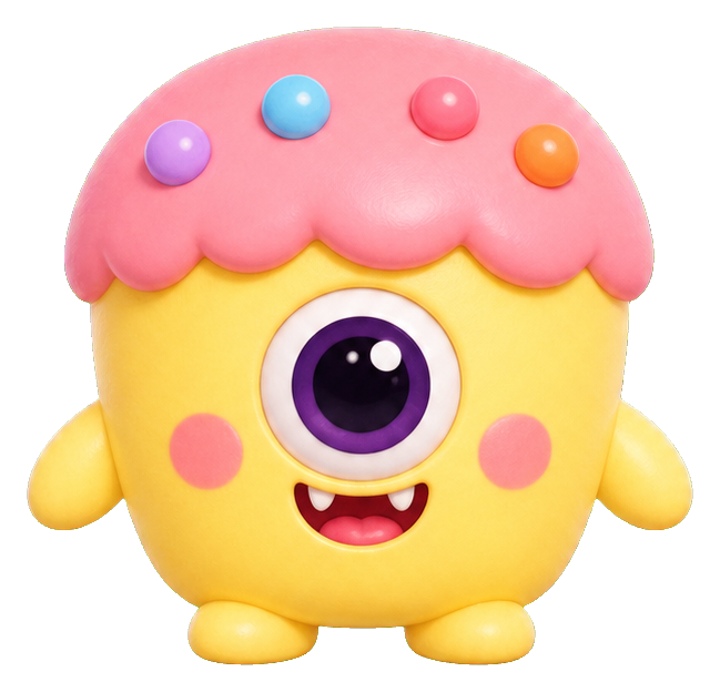 Preview for Cyclops Sprinkle Cupcake Sticker