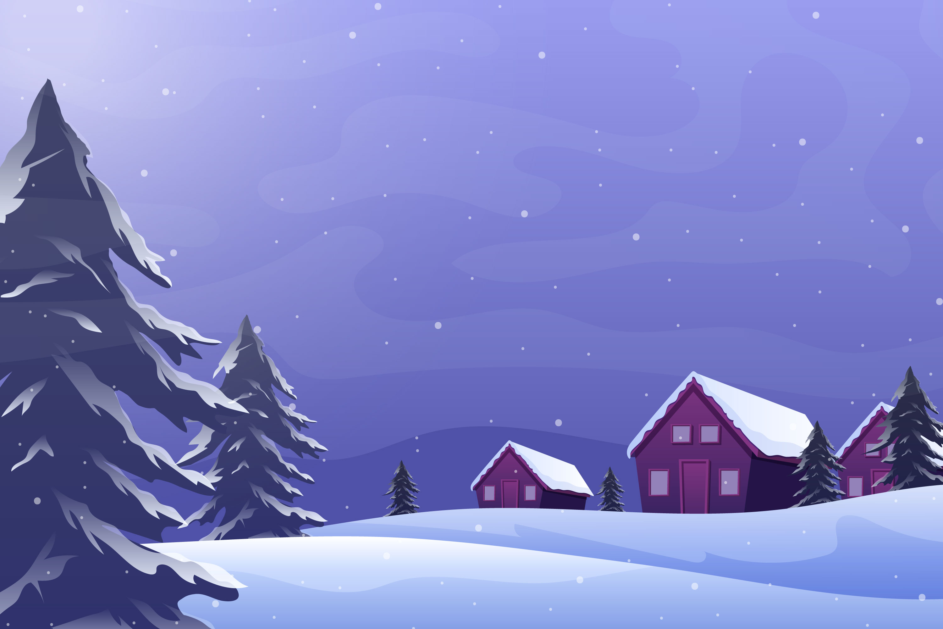 Preview for Winter-landscape-illustration-background-9650c