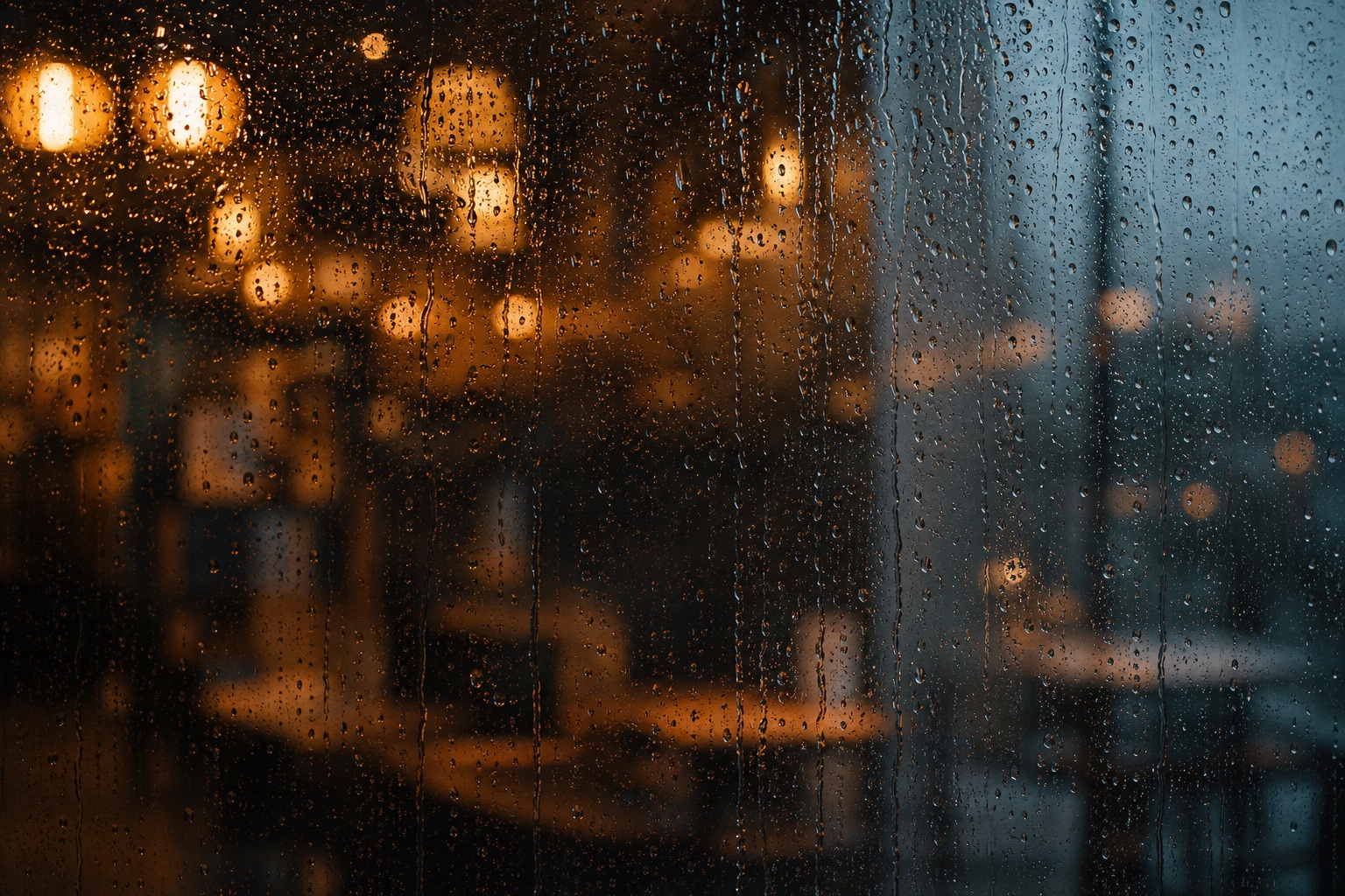 Preview for Coffee Shop Rainy Glass Background