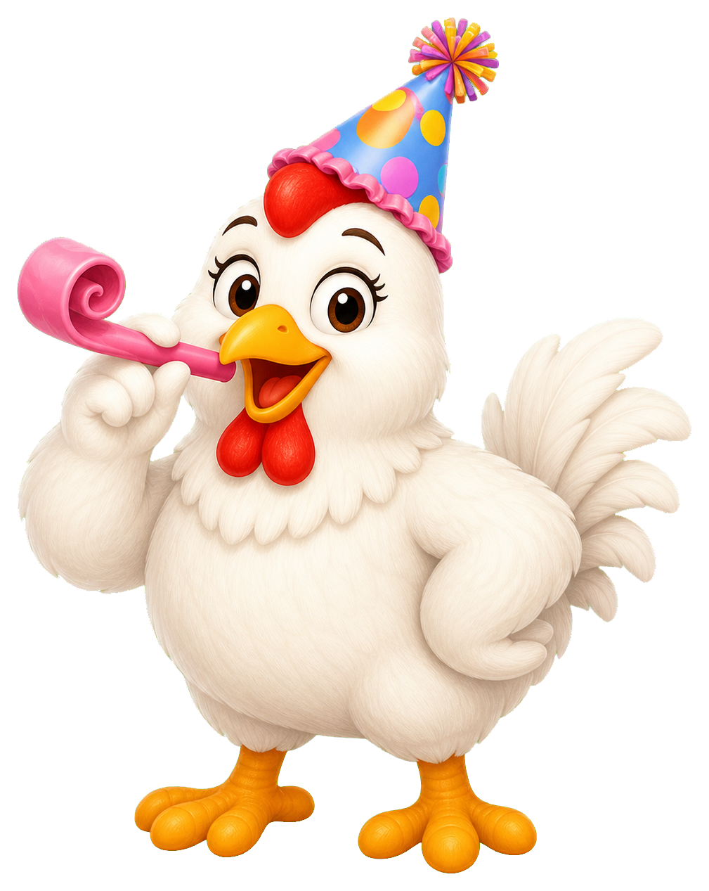 Preview for Party Chicken Sticker For Pizap Designs