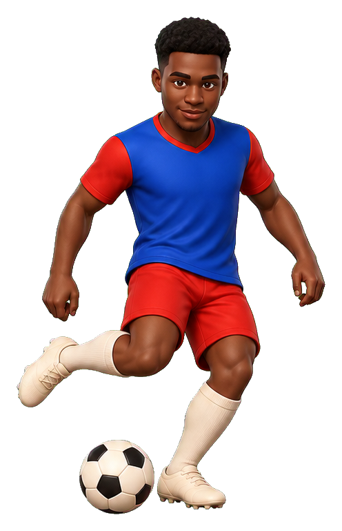 Preview for Kicking Soccer Player Sticker