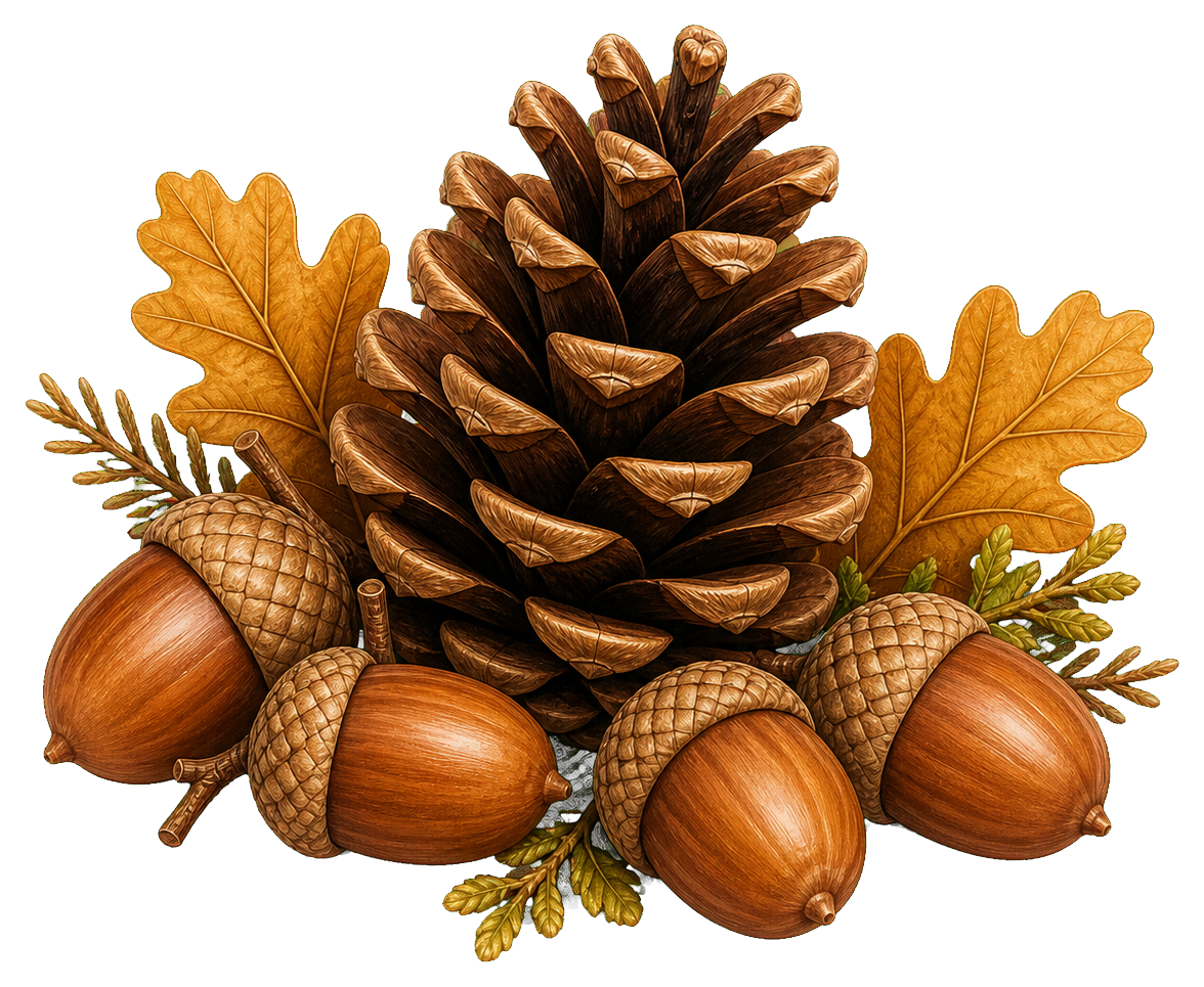 Preview for Pinecone And Acorns Sticker Graphic