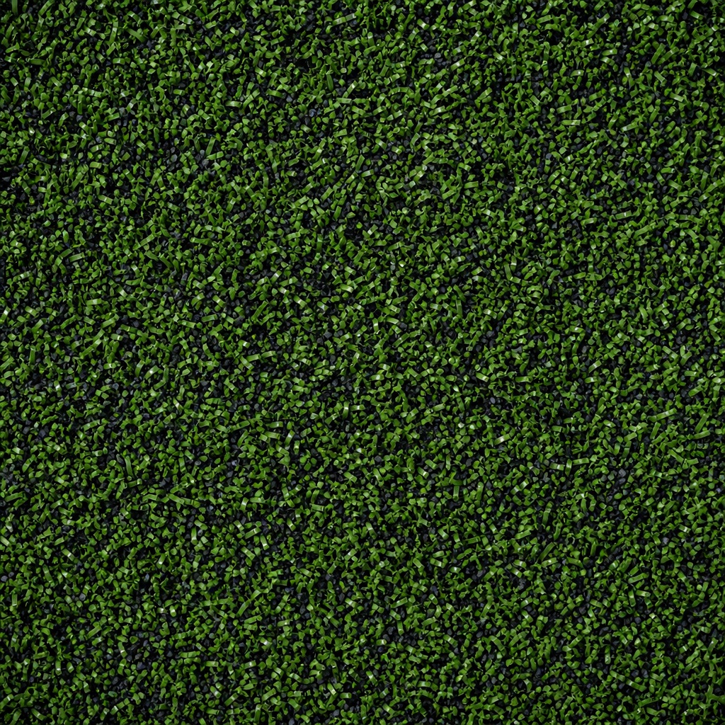 Close-up of square synthetic turf with a green soccer field texture