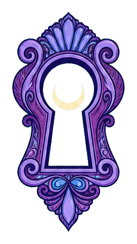 Preview for Violet Crescent Keyhole Sticker