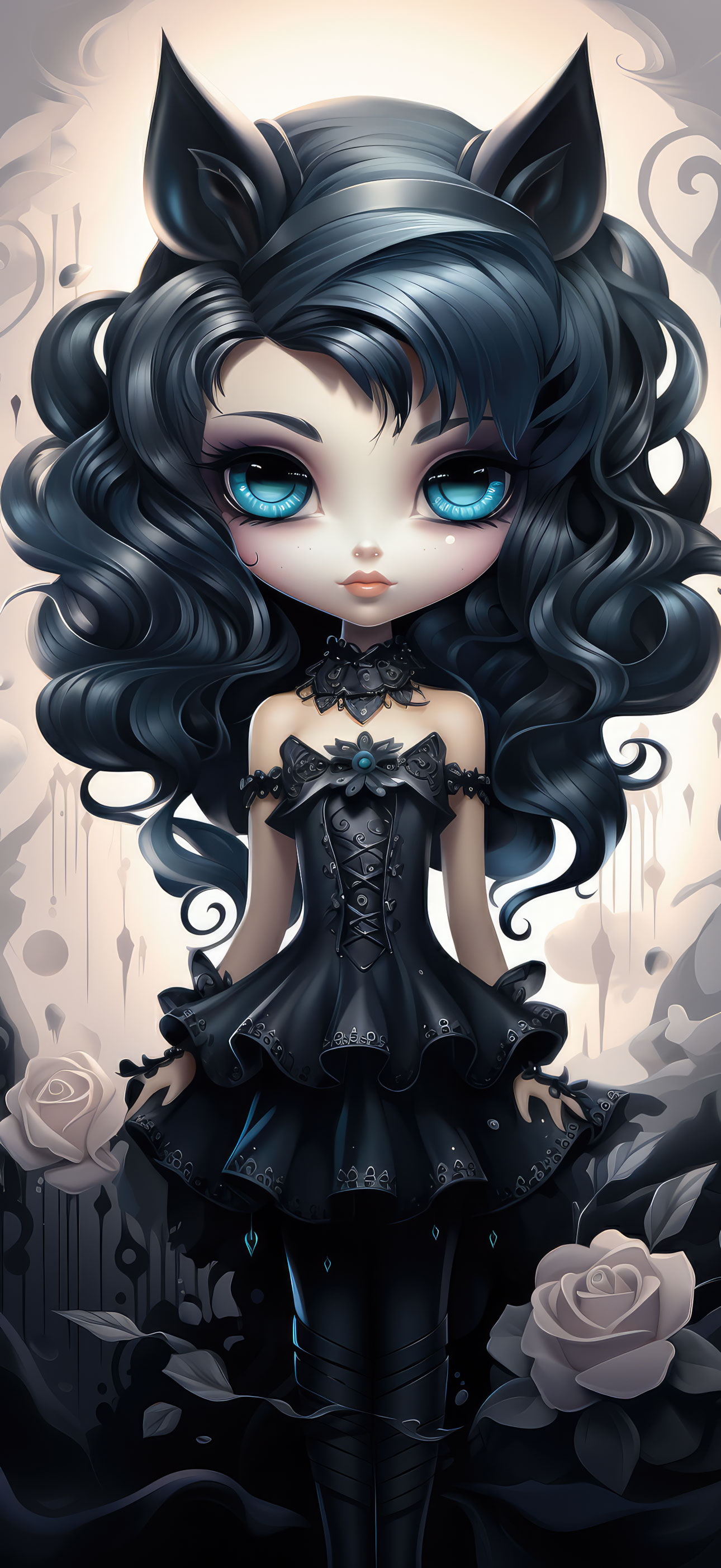 Preview for Gothic-cartoon-character-art-halloween-phone-background-dd3be
