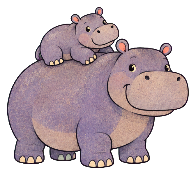Preview for Hippo Mama And Baby
