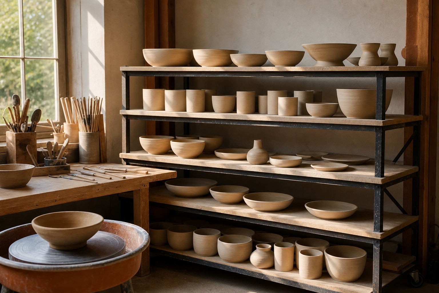 Preview for Morning Window Light Pottery Studio Background