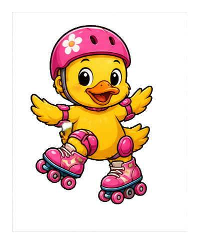 Preview for Roller Skater Duck Sticker