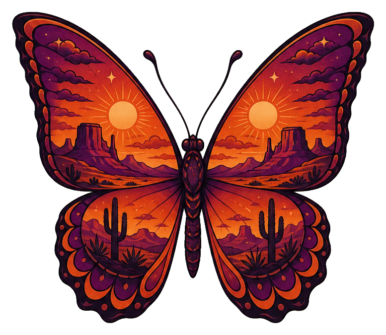 Preview for Desert Sunset Butterfly Sticker