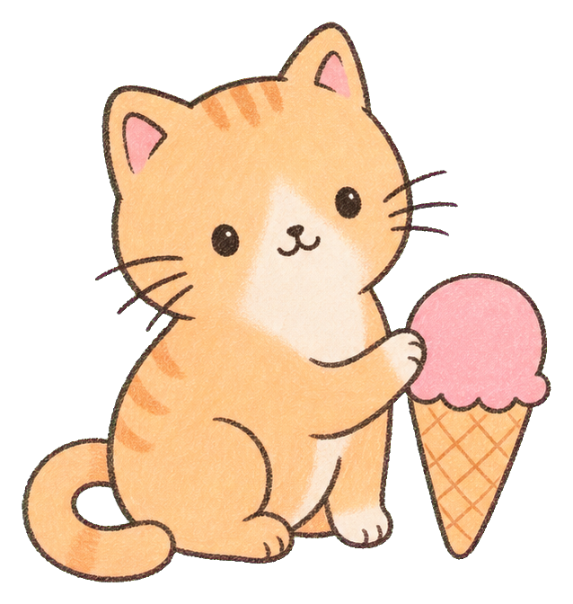 Preview for Cat With Ice Cream Sticker