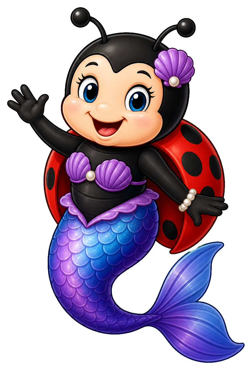Preview for Mermaid Ladybug Sticker