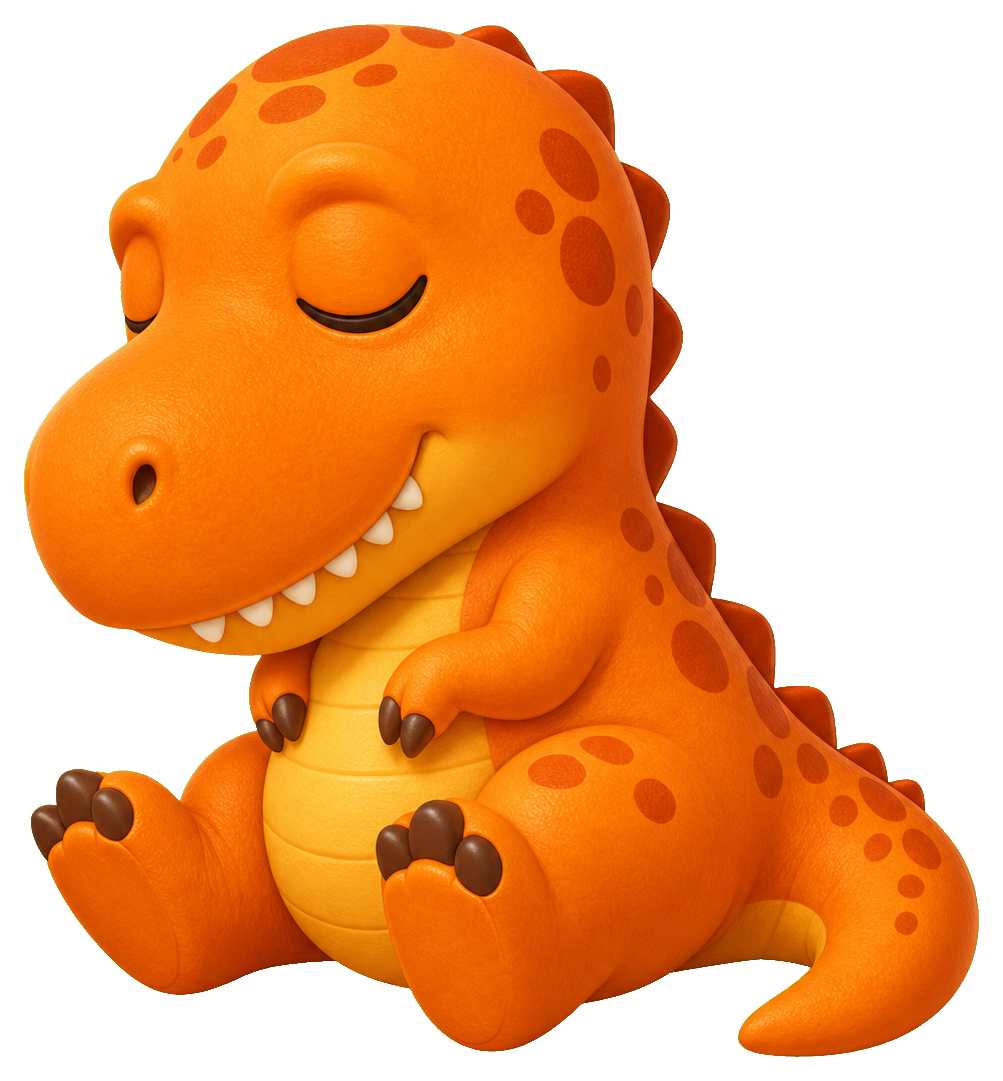 Preview for Sleepy Trex Dinosaur Sticker