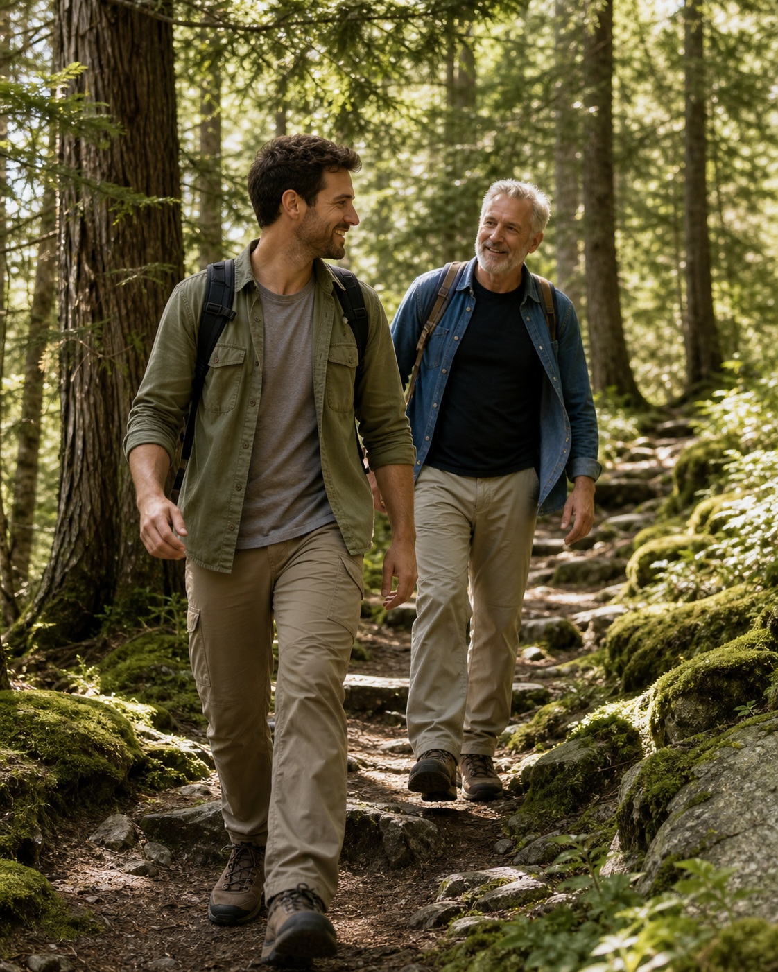 Preview for Multigenerational Hiking Scene Background