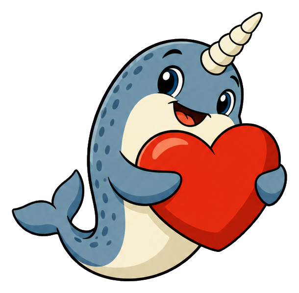 Preview for Narwhal Hugging A Heart
