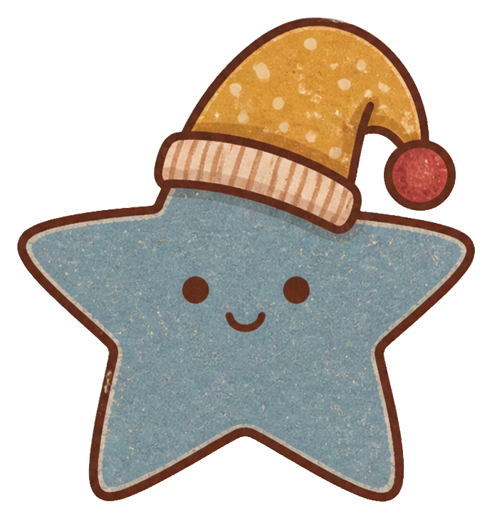 Preview for Dusty Blue New Year Wishing Star Sticker