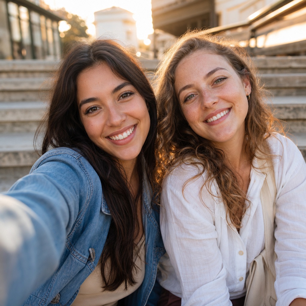 Preview for Two Friends Selfie Background