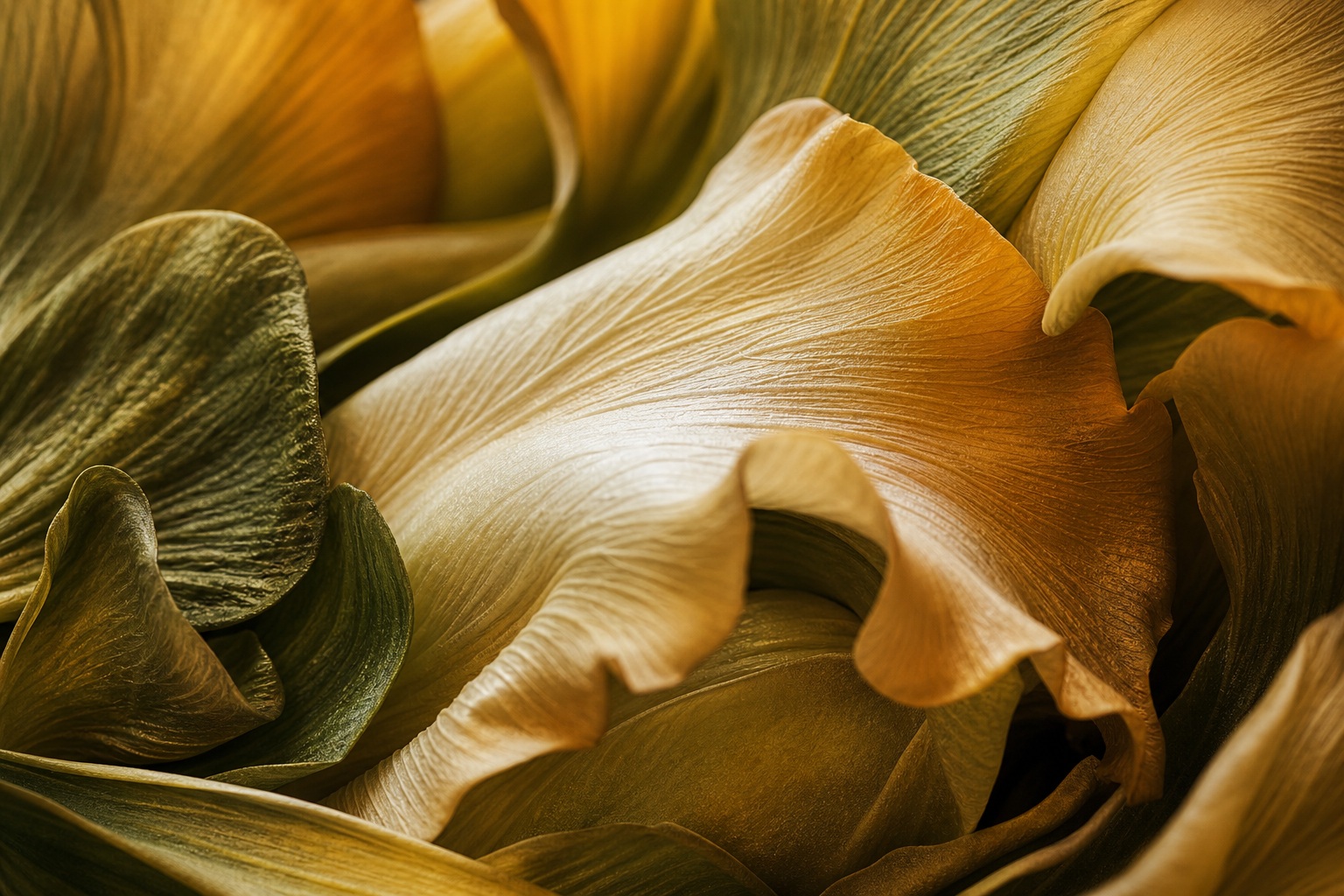 Preview for Amber Side Light Floral Macro Background