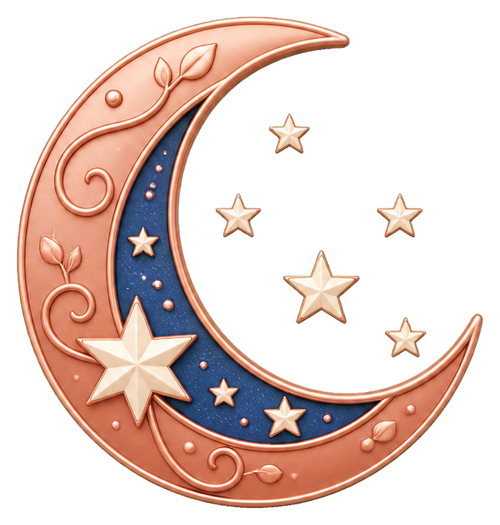 Preview for Golden Moon And Stars Sticker