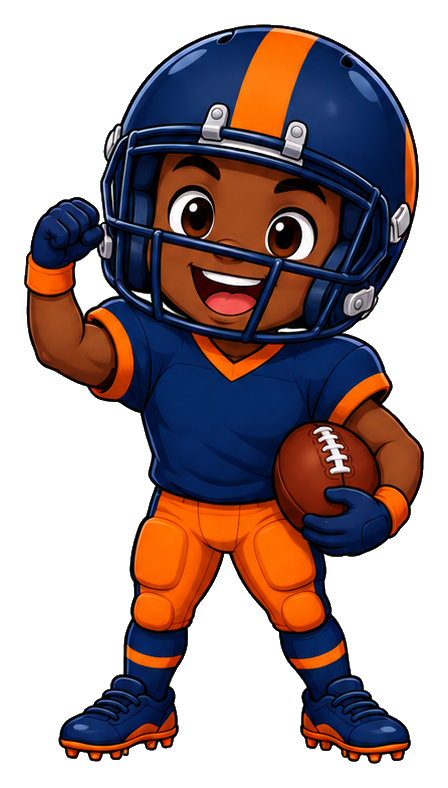 Preview for Raised Fist Celebration In Orange Pants Football Sticker