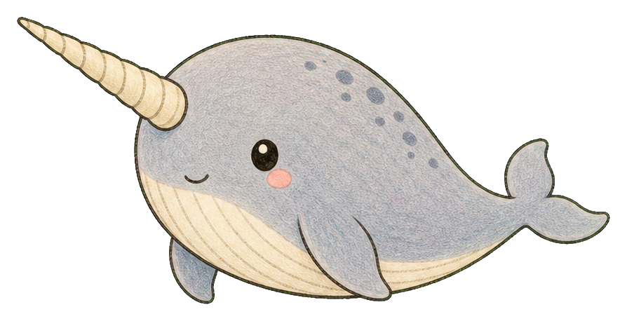 Preview for Kawaii Narwhal Sticker Graphic