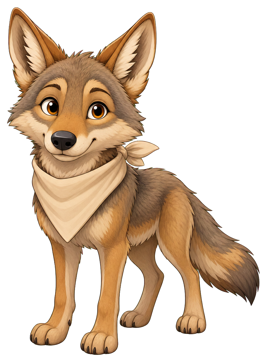 Preview for Coyote With Blank Bandana Sticker