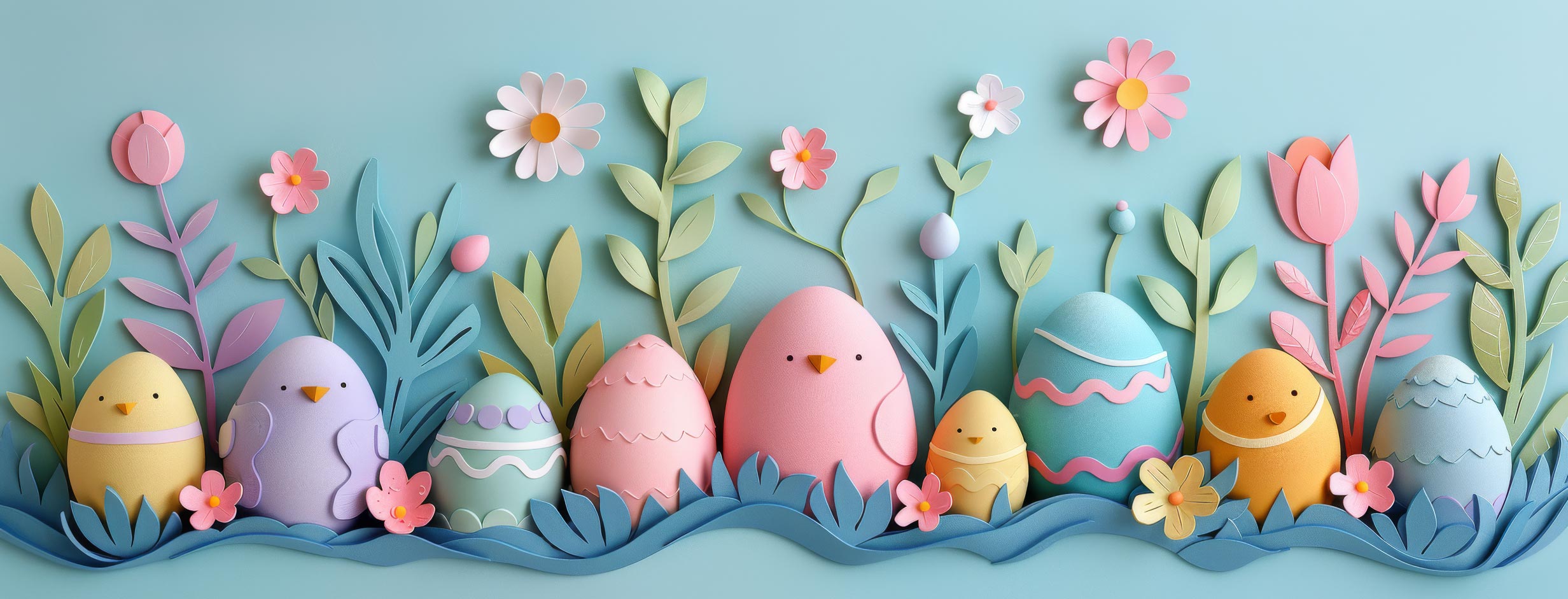 Preview for Easter-eggs-pastel-colors-easter-facebook-background-467af