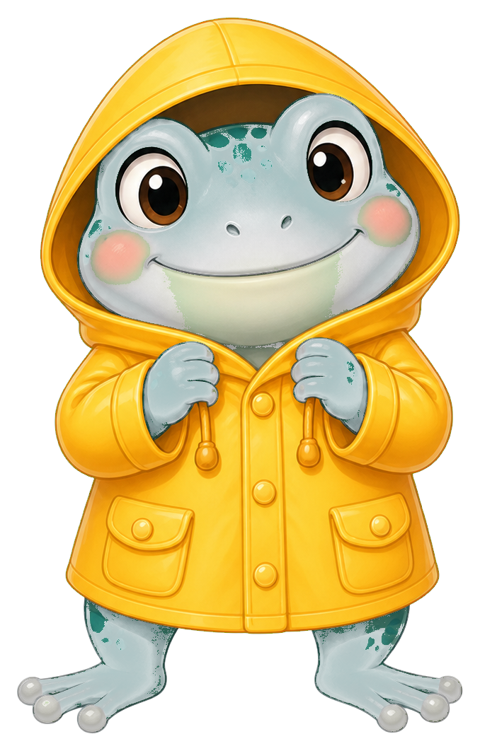 Preview for Raincoat Frog Sticker Graphic
