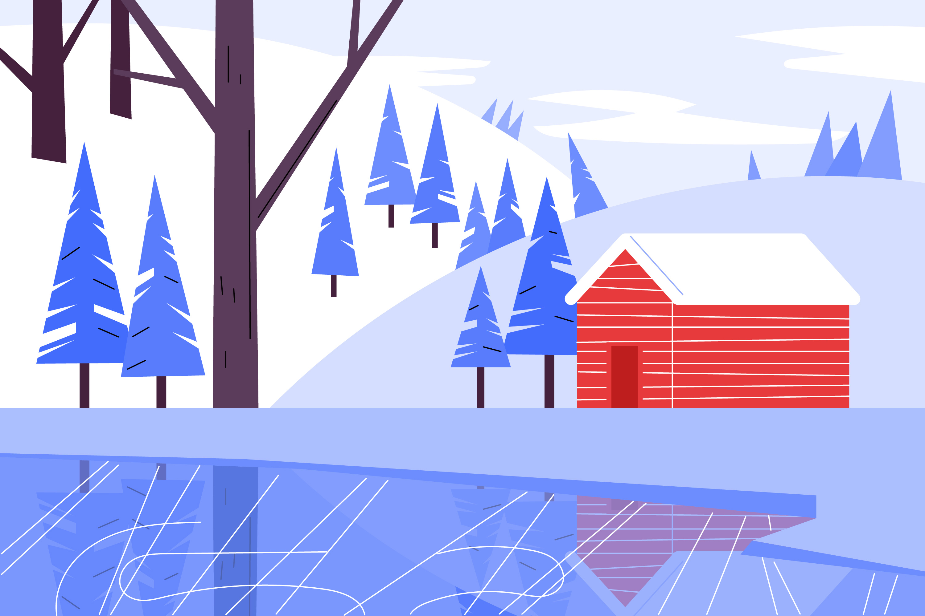 Preview for Winter-red-barn-landscape-background-0fc57
