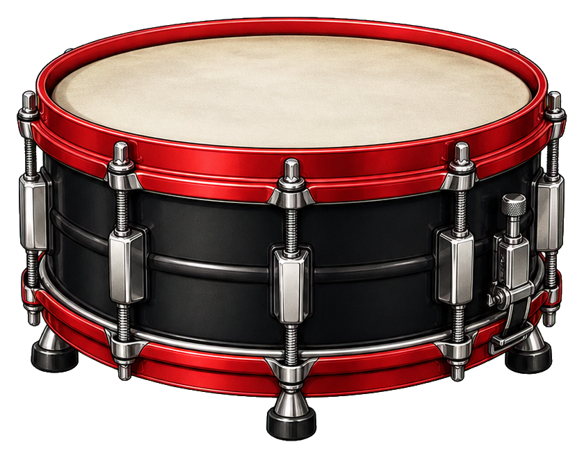 Preview for Red Black Snare Drum Sticker
