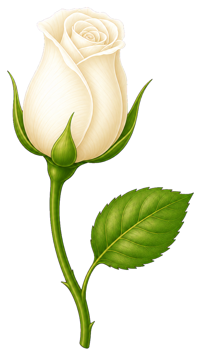 Preview for Ivory Rose Bud Sticker