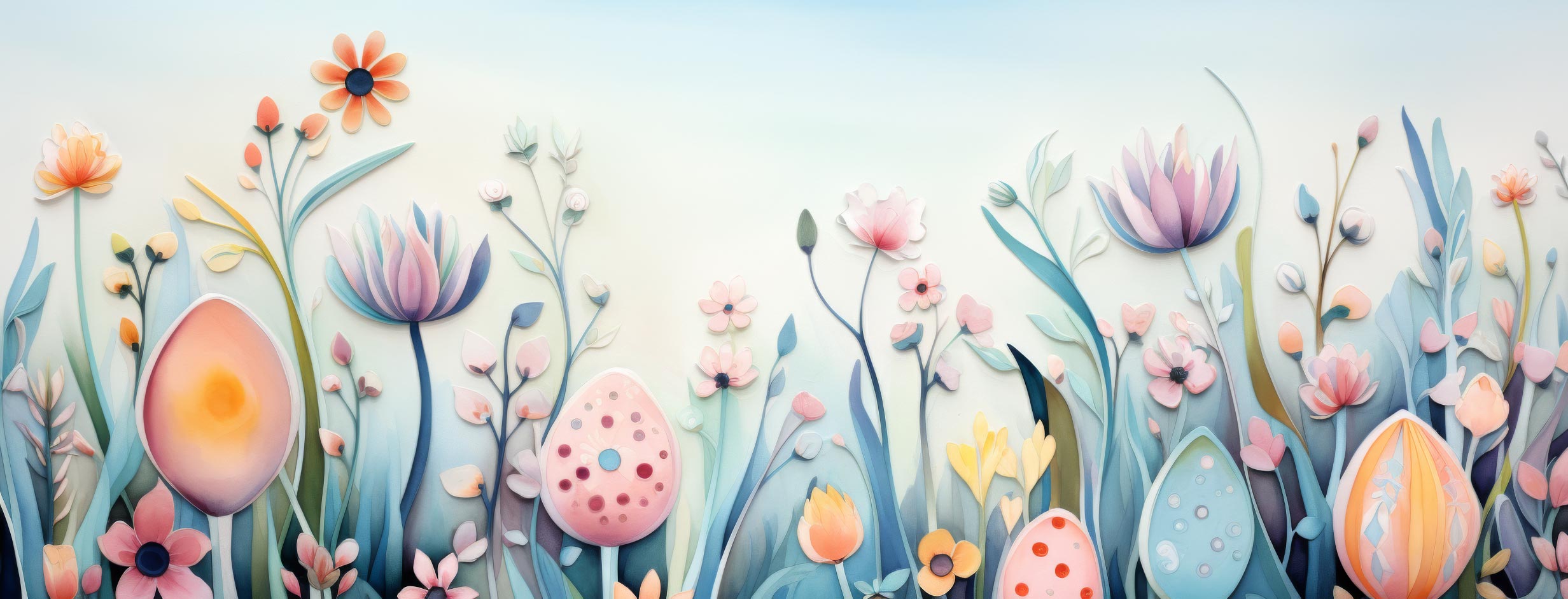 Preview for Spring-floral-border-design-easter-facebook-background-9ed42