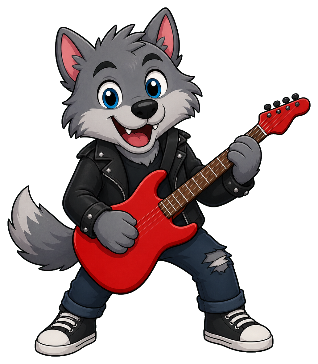 Preview for Rockstar Wolf Sticker